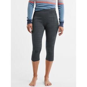 Title Nine Polartec Capri Crash Pant Womens S Dark Gray Hiking Camping Active